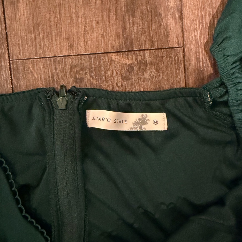 Altar'd State Deep Green Mini Dress - Picture 3 of 5
